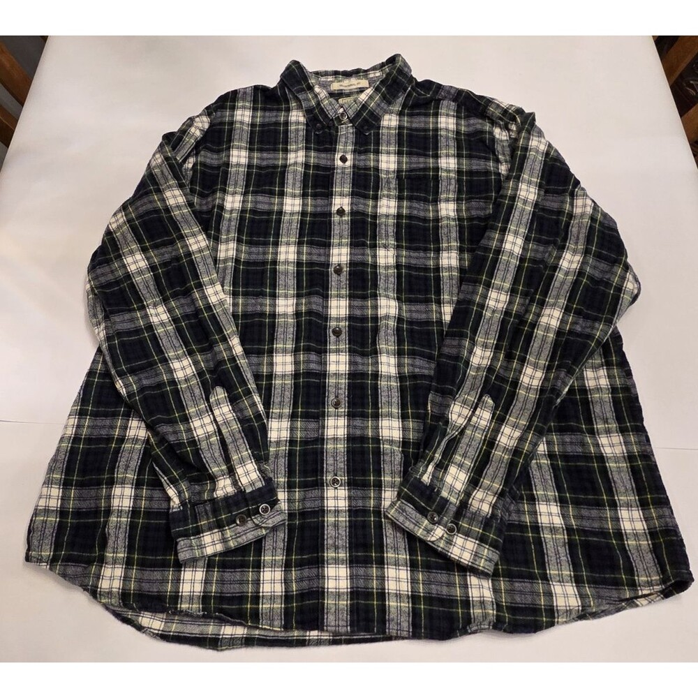 LL Bean Flannel Shirt Mens XXL Traditional Fit Plaid Button Down Cotton Outdoor - Picture 1 of 7